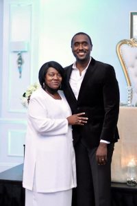 Charles Daniels and his mother