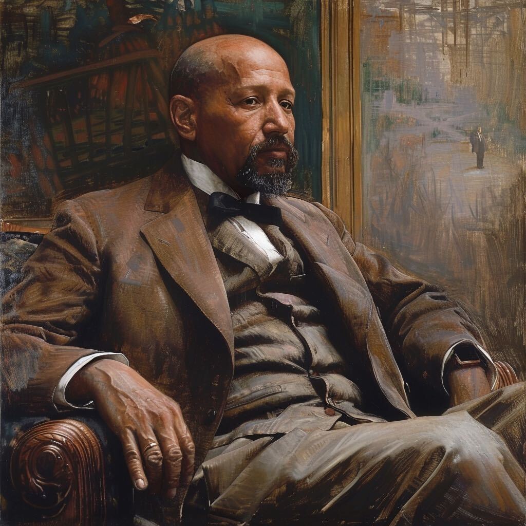W.E.B. Du Bois in chair
